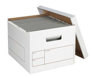 How much paper fits into a standard bankers box?